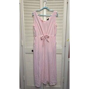 Halogen women's belted fit & flare dress bow pink Size L